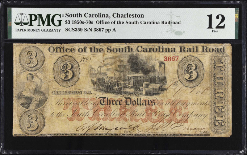 Charleston, North Carolina. Office of the South Carolina Railroad. 1850s-70s. $3...