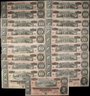 Lot of (19) T-68. Confederate Currency. 1864 $10. About Uncirculated to Choice Uncirculated.
An attractive grouping of AU/CU condition 1864 $10's. Se...