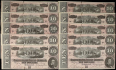Lot of (10) T-68. Confederate Currency. 1864 $10. Choice Uncirculated.
A lot of Ten $10 Confederates, which are nearly Consecutive. All are in CU con...