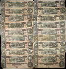 Lot of (30) T-68. Confederate Currency. 1964 $10. Fine to Very Fine.
An impressive grouping of thirty $10 1864 Confederates. Condition ranges from Fi...
