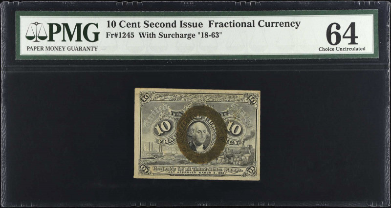 Fr. 1245. 10 Cents. Second Issue. PMG Choice Uncirculated 64.
 Estimate: $100.0...