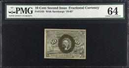 Fr. 1245. 10 Cents. Second Issue. PMG Choice Uncirculated 64.
 Estimate: $100.00- $150.00