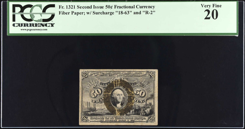 Fr. 1321. 50 Cents. Second Issue. PCGS Currency Very Fine 20.
 Estimate: $50.00...