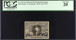 Fr. 1321. 50 Cents. Second Issue. PCGS Currency Very Fine 20.
 Estimate: $50.00- $100.00