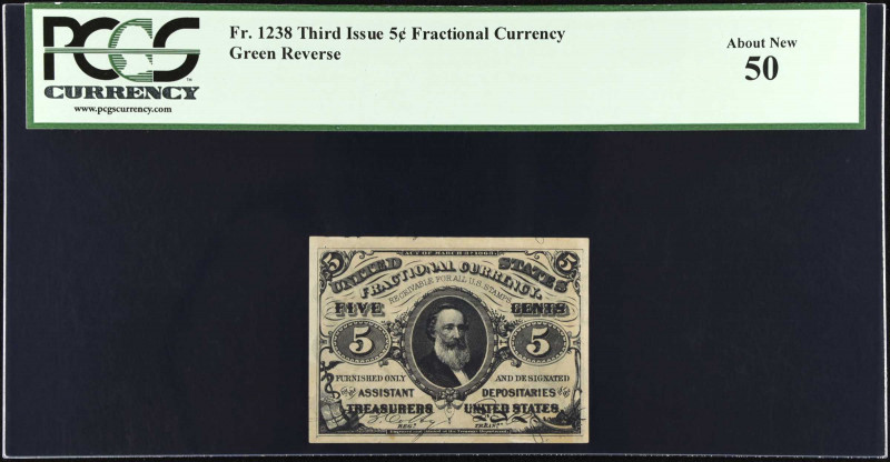Fr. 1238. Fractional Currency 5 Cents. Third Issue. PCGS Currency About New 50....