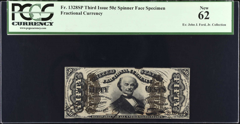 Fr. 1328SP. 50 Cents. Third Issue. PCGS Currency New 62. Face Specimen.
Face Sp...