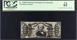 Fr. 1328SP. 50 Cents. Third Issue. PCGS Currency New 62. Face Specimen.
Face Specimen.
 Estimate: $75.00- $125.00