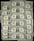 Lot of (74). Fr. 1901-A, 1902-G & 1902-L. 1969A & 1969B $1 Federal Reserve Notes. Choice Uncirculated.
This group features (54) 1963A $1 Federal Rese...
