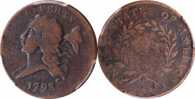 1793 Liberty Cap Half Cent. Head Left. AG-3 (PCGS).
PCGS# 1000. NGC ID: 2222.