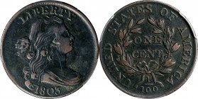 1803 Draped Bust Cent. Small Date, Large Fraction. EF Details--Environmental Damage (PCGS).
PCGS# 1485.