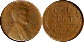 1909-S Lincoln Cent. V.D.B. AU-53 (ICG).
PCGS# 2426. NGC ID: 22B2.