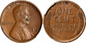 1914-D Lincoln Cent. EF Details--Environmental Damage (PCGS).
PCGS# 2471. NGC ID: 22BH.