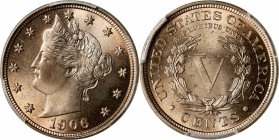 1906 Liberty Head Nickel. MS-65+ (PCGS).
PCGS# 3867. NGC ID: 277H.