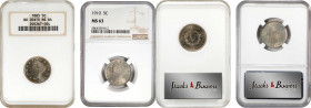 Lot of (2) Choice Mint State Liberty Head Nickels. (NGC).
Included are: 1883 No CENTS, MS-64, OH; and 1910 MS-63.