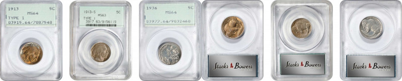 Lot of (3) Choice Mint State Buffalo Nickels. (PCGS). OGH.
Included are: 1913 T...