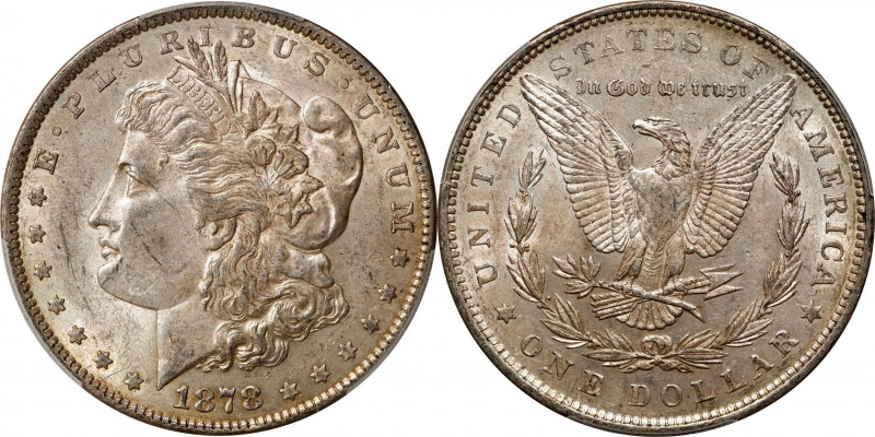 1878 Morgan Silver Dollar. 7 Tailfeathers. Reverse of 1879. AU-58 (PCGS).
PCGS#...