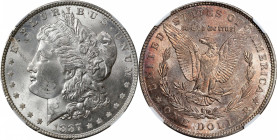 1887 Morgan Silver Dollar--Obverse Struck Thru--MS-63 (NGC).