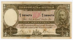 Australia 10 Shillings 1933 (ND)
P# 19, N# 202334; # CI 389479; VF