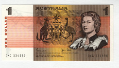 Australia 1 Dollar 1974 - 1983 (ND)
P# 42d, # DKC334886; UNC