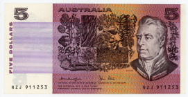Australia 5 Dollars 1974 - 1991 (ND)
P# 44, N# 202388; # NZJ 911253; XF