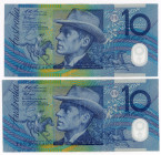 Australia 2 x 10 Dollars 1993 (ND)
P# 52, N# 202857; # DJ 93437159, FD 93971835; VF