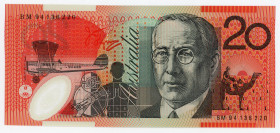 Australia 20 Dollars 1994 - 1996 (ND)
P# 53a, N# 202864; # PM 94136220; UNC