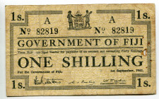 Fiji 1 Shilling 1942
P# 48a, N# 205849; # A82819; VF