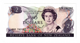 New Zealand 2 Dollars 1981 - 1992 (ND)
P# 170c, # EPF780982; UNC