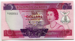 Solomon Islands 10 Dollars 1977 (ND)
P# 7a, N# 277756; # A/I 053011; UNC