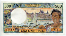 Tahiti 500 Francs 1977 (ND)
P# 25b2, N# 214052; # G.2 90619; UNC