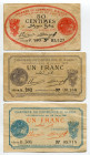 Algeria Chambre de Commerce 50 Centimes & 2 x 1 Franc 1919 - 1921
Various Dates & Denominations; F-VF