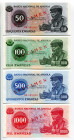 Angola Lot of 4 Banknotes 1976 Specimen
P# 110s - 113s, N# 214789, N# 207994, N# 207997, N# 211160; # XX000000; Signature 12; UNC