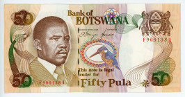 Botswana 50 Pula 1992 (ND)
P# 14a, N# 242530; #F900138A; XF