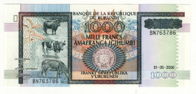Burundi 1000 Francs 2006
P# 39d, N# 223257; # BN763786; UNC