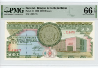 Burundi 5000 Francs 1997 PMG 66
P# 40, N# 254484; # L218475