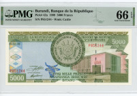 Burundi 5000 Francs 1999 PMG 66
P# 42a, N# 254487; # P851244