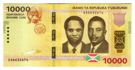 Burundi 10000 Francs 2015
P# 54, N# 205691; # EA6632674; UNC
