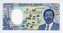 Cameroon 1000 Francs 1985
P# 25, N# 213186; #U.01 539301; UNC