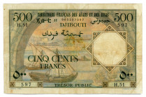 French Afars & Issas 500 Francs 1973 (ND)
P# 31, N# 262159; #H.51 001257597; F