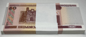 Belarus 100 x 50 Roubles 2000 Bundle
P# 25b, N# 202761; UNC