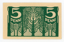 Estonia 5 Penni 1919 (ND)
P# 39a, N# 288111; UNC