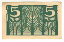 Estonia 5 Penni 1919 (ND)
P# 39, N# 288111; AUNC