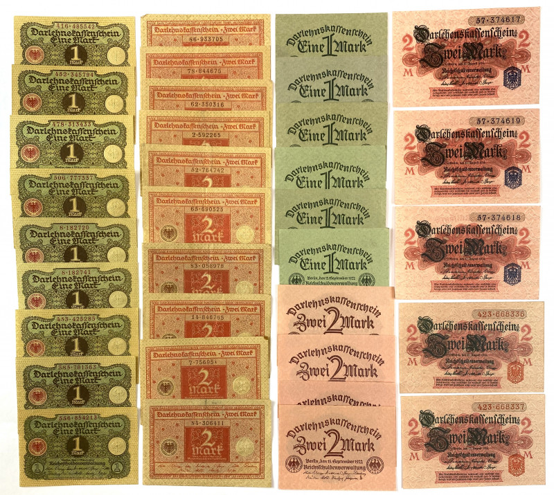 Germany - Weimar Republic Lot of 34 Banknotes 1914 - 1922
Various Dates & Condi...