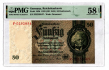 Germany - Third Reich 50 Reichsmark 1933 - 1945 (ND) PMG 58 EPQ
P# 182b, N# 203641; # F02528547; AUNC