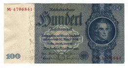 Germany - Third Reich 100 Reichsmark 1935
P# 183a, N# 204560; # M4796841; XF-AUNC