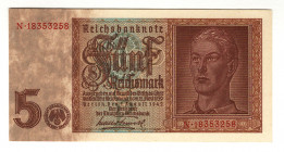 Germany - Third Reich 5 Reichsmark 1942
P# 186a, N# 203783; # N18353258; UNC