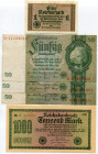 Germany - Third Reich Lot of 8 Banknotes 1910 - 1945
Various Dates & Denominations