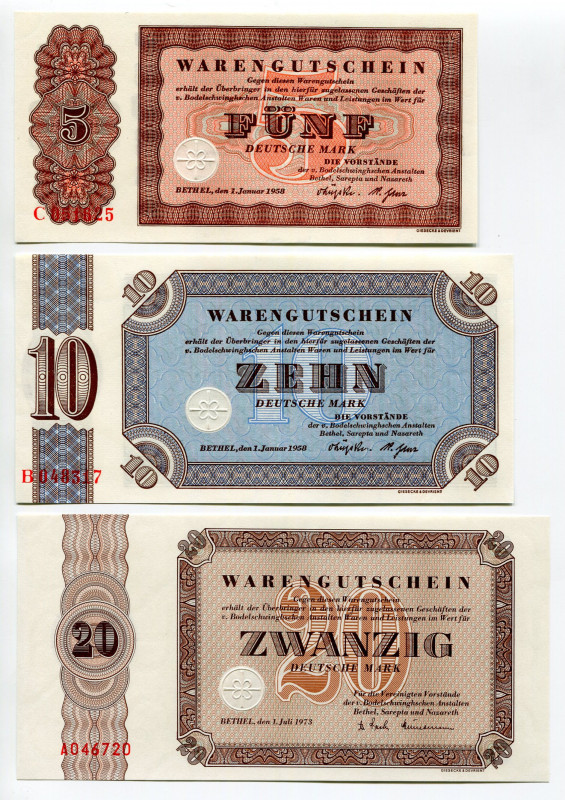 Germany - FRG Westphalia Lot of 6 Warengutscheine Notes 1958 - 1973 Notgelds
Va...