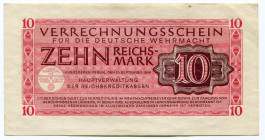 Germany - Third Reich Wehrmacht 10 Reichsmark 1944
P# M40, N# 208990; AUNC