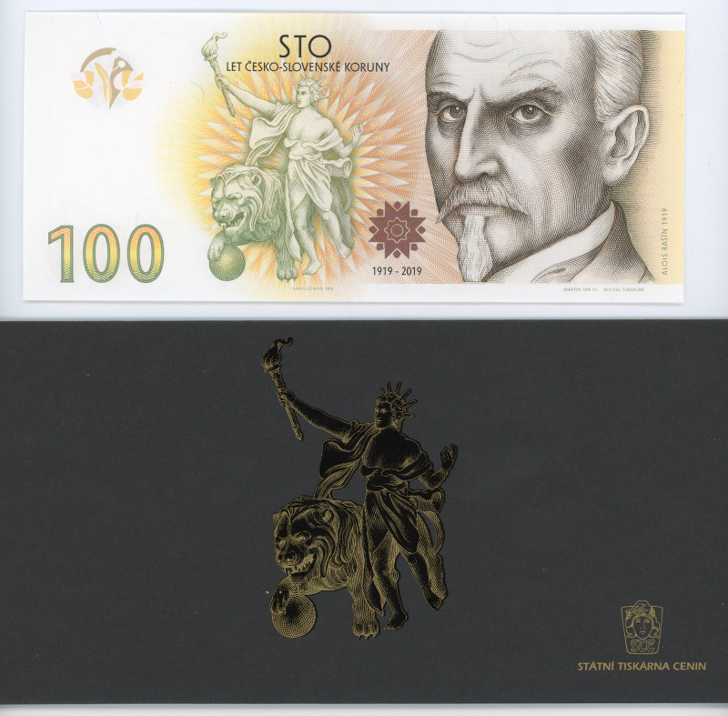 Czech Republic 100 Korun 2019 (2020) "100th Anniversary of the Czechoslovak Crow...